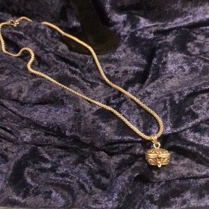 Vintage SS oval shaped locket with chain